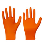 GRIPSTER SKINS Nitril Handschuhe Einweghandschuhe schwarz orange